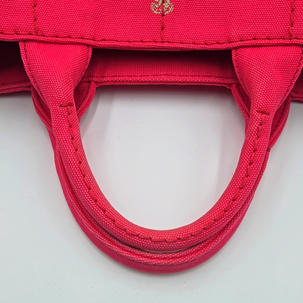 PRADA Canvas Canapa Tote Cotton Denim B2439G Pink - COA included - Picture 9 of 12